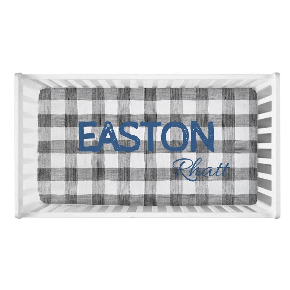 Plaid Truck Crib Set