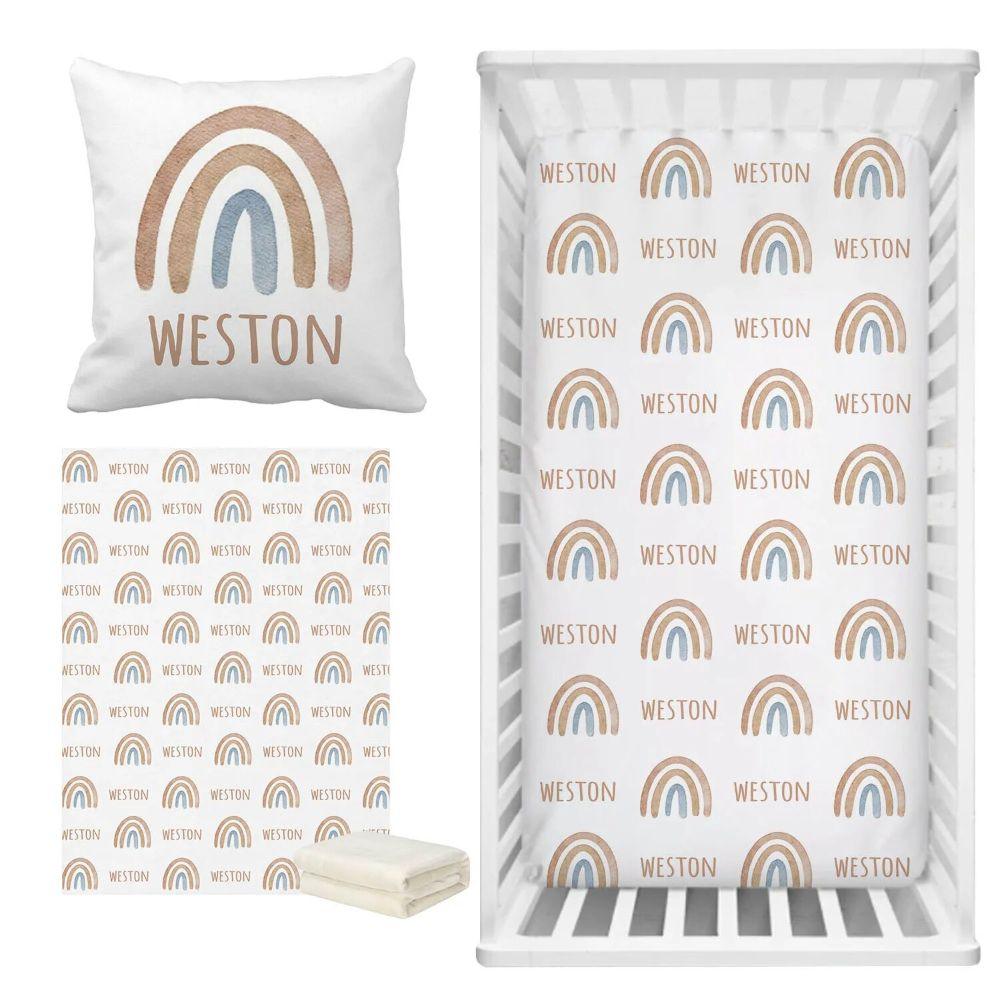 Rainbow Crib Bedding Set