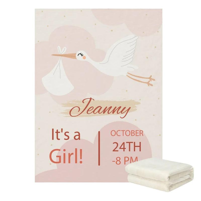 Personalized Swan Graphic Blanket
