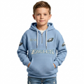 Philadelphia Eagles Football Team Themed Waffle Quarter Zip Kids Hoodie