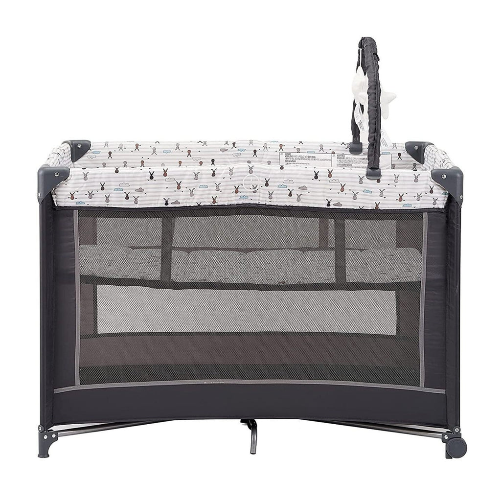 Baby Portable Playard With Bassinet Mattress And Toy Bar