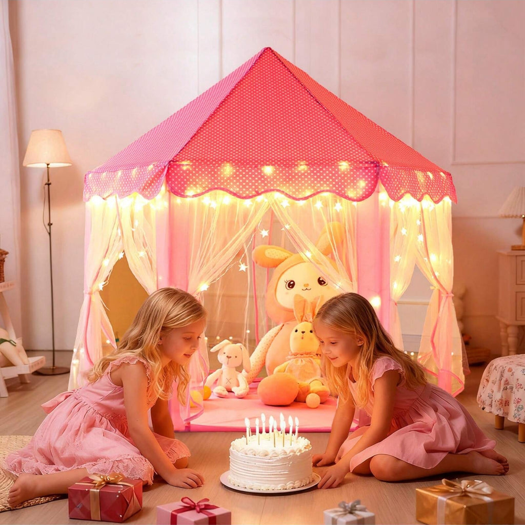 Castle Princess Play Tent With Star Lights