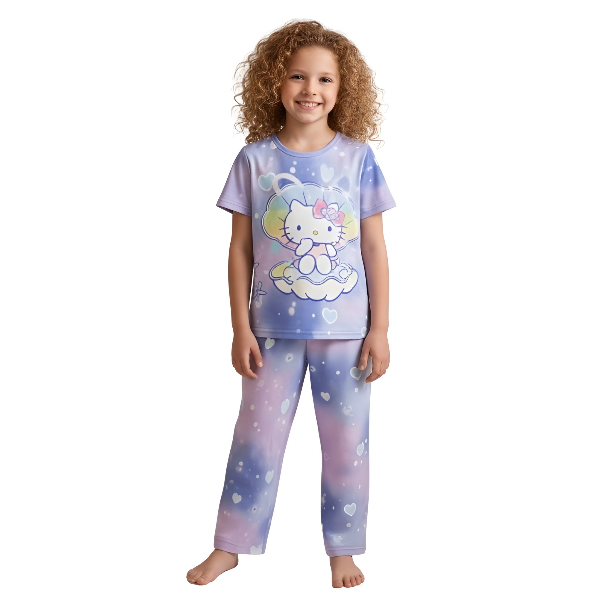 Hello Kitty Pastel Rainbow Tie Dye Pajama Set