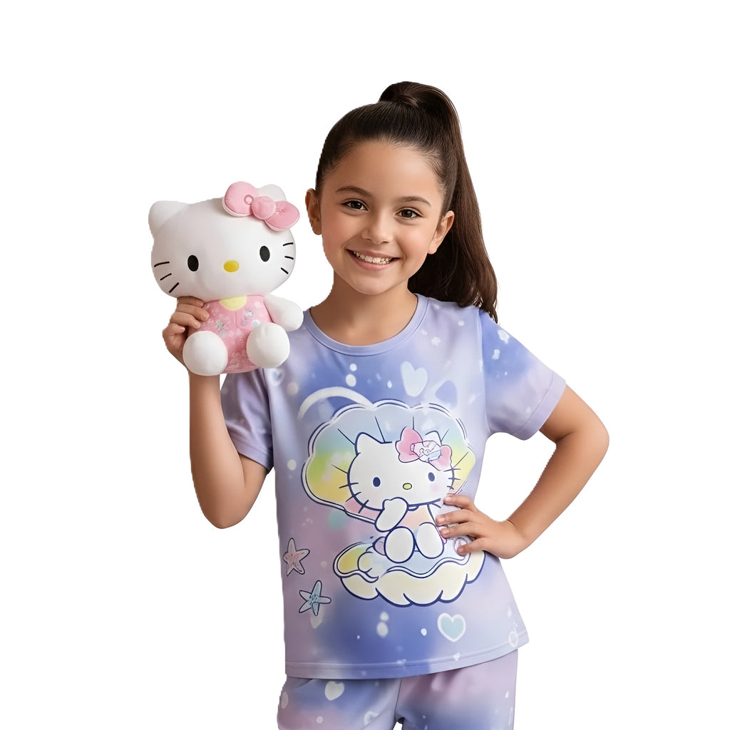 Hello Kitty Pastel Rainbow Tie Dye Pajama Set