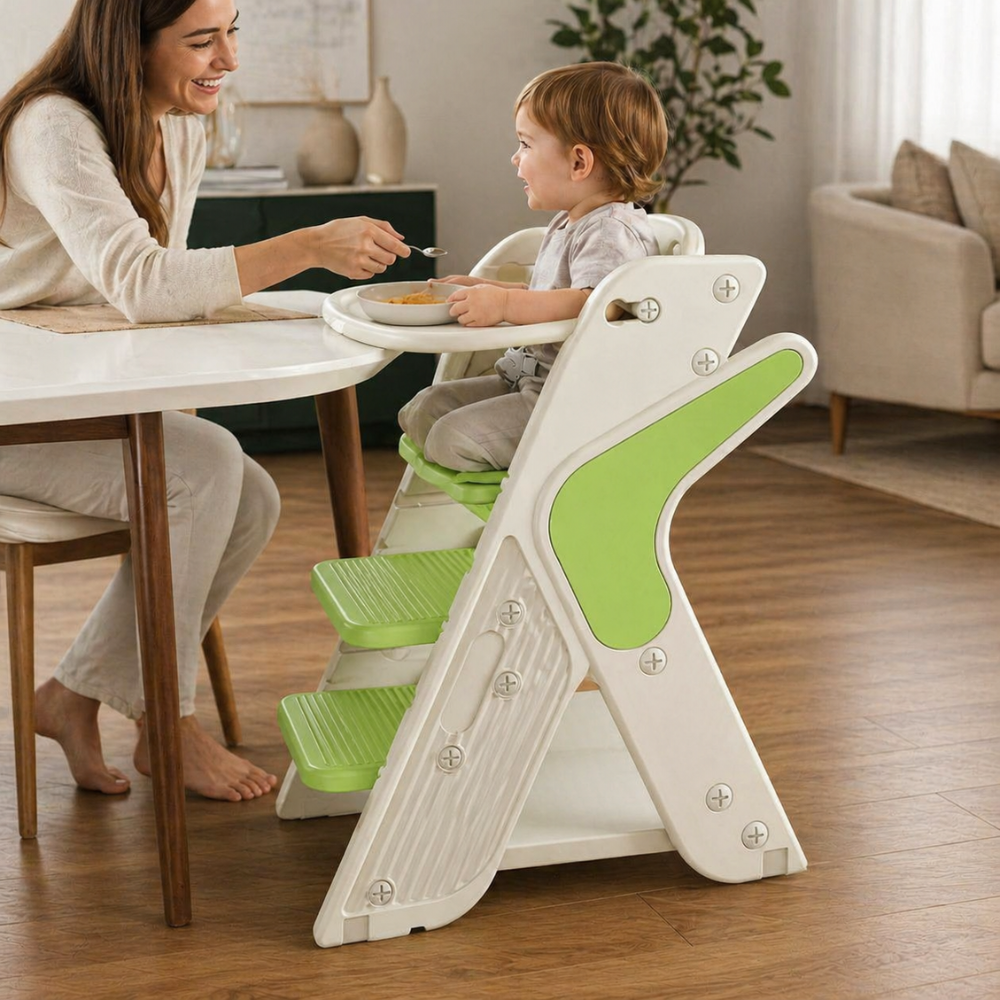 Kids 3 in 1 Convertible High Chair And Learning Tower