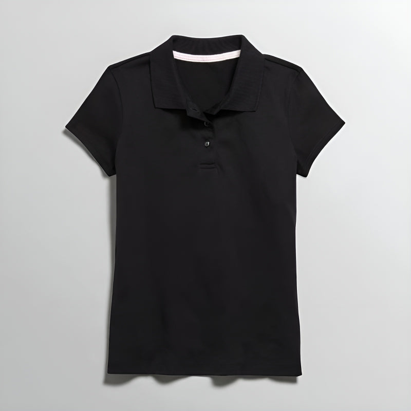 Girls School Uniform Jersey Knit Polo Shirt