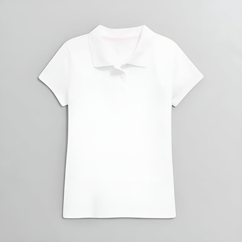 Girls School Uniform Jersey Knit Polo Shirt