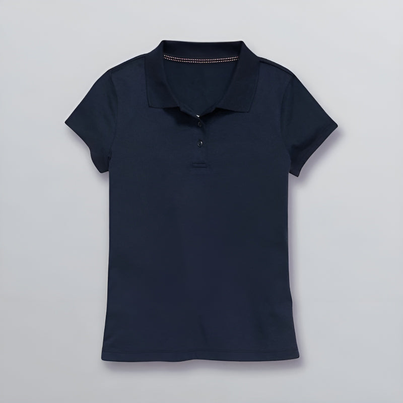 Girls School Uniform Jersey Knit Polo Shirt