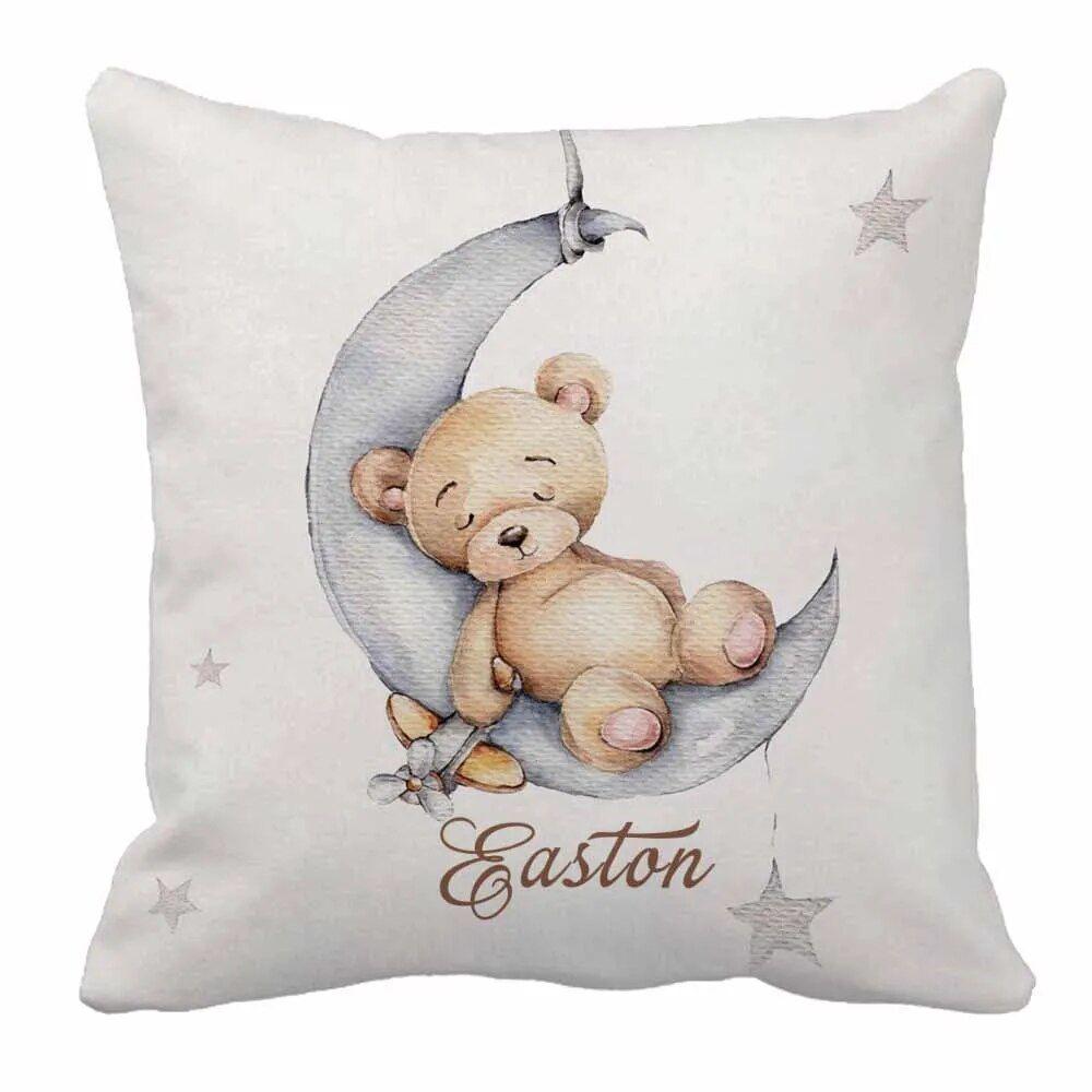 Custom Name Sleeping Bear Crib Bedding