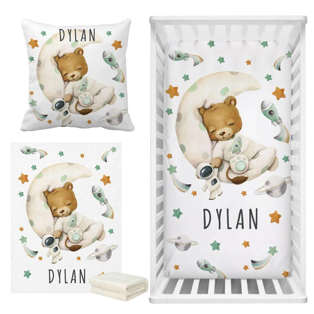 Custom cusSpace Lion Crib Set