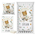 Custom 3 Piece Space Lion Moon Bedding Set