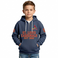 St. Louis Cardinals EST 1882 Kids Baseball Fan Printed Waffle Quarter Zip Hoodie