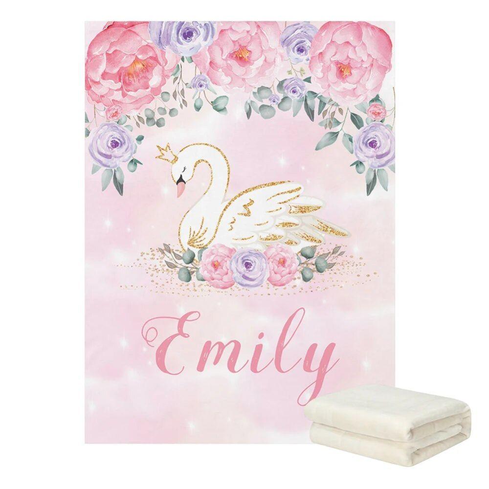 Custom Swan Princess Name Blanket