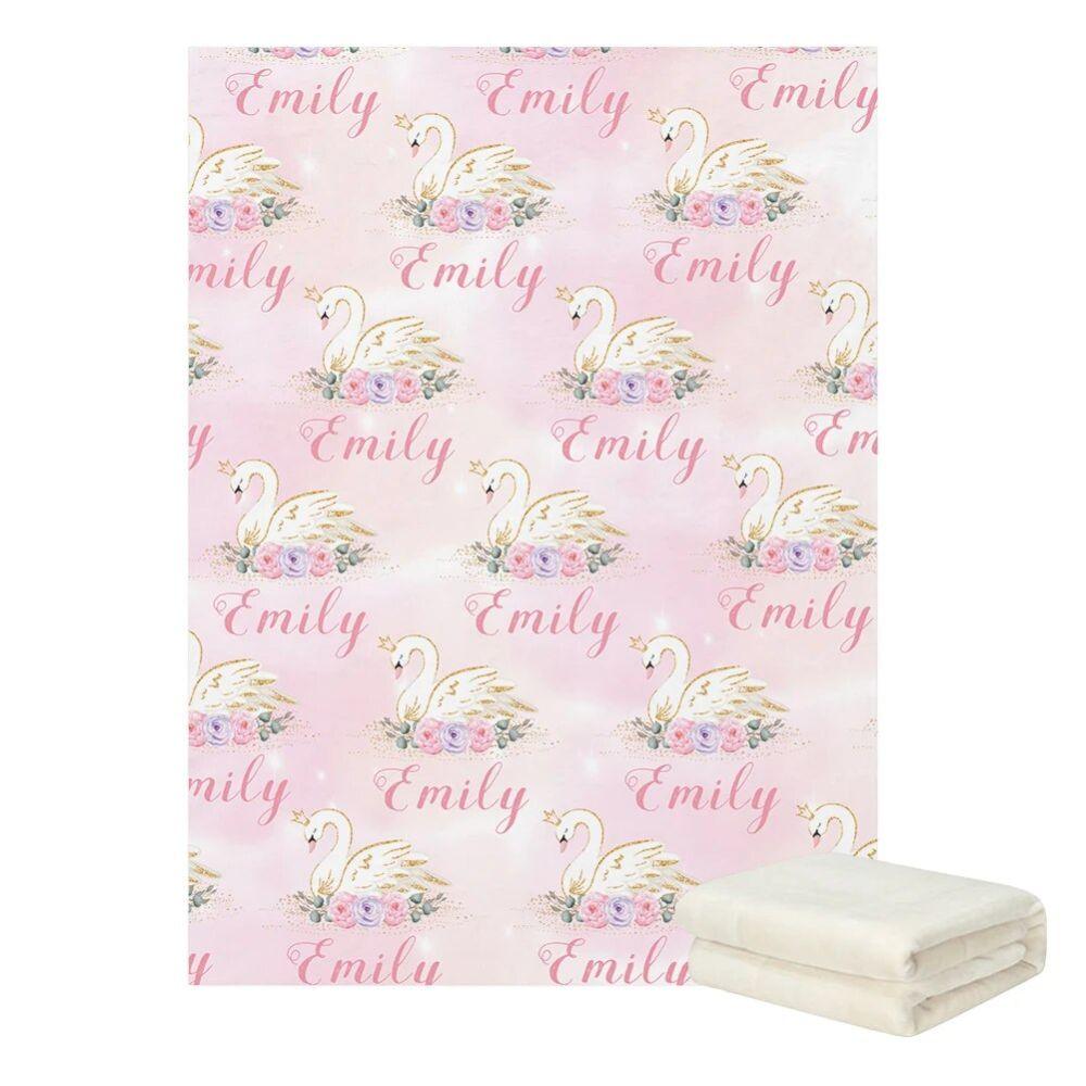 Custom Swan Princess Name Blanket