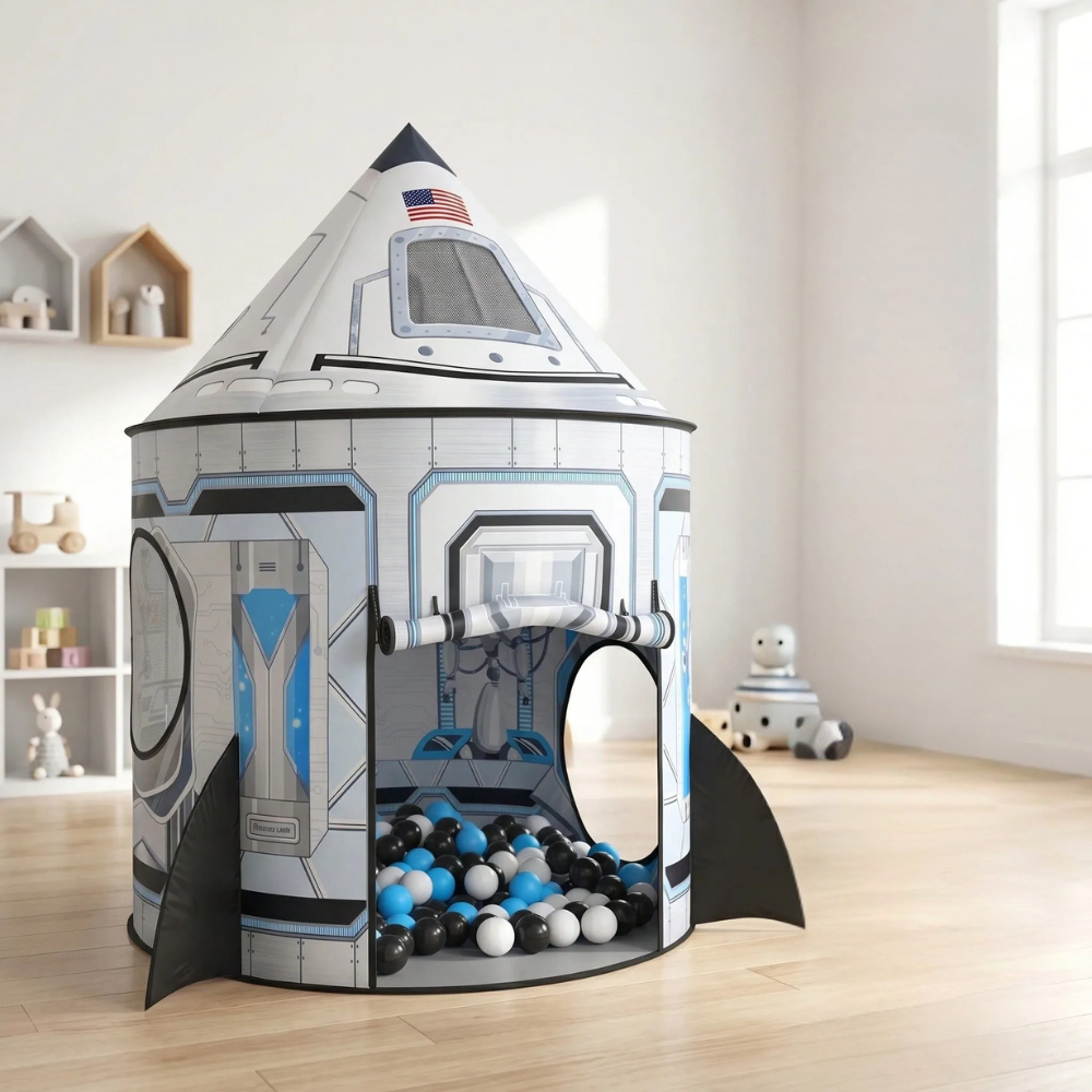 Kids Rocket Ship Space Themed Indoor Tent