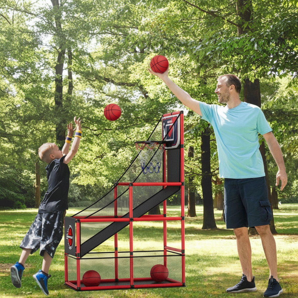 Kids Basketball Arcade Game With Hoop And Balls