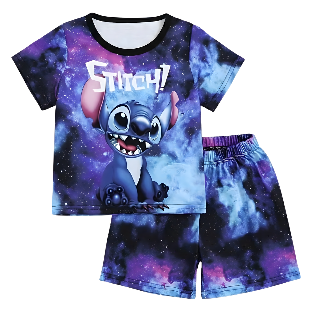 Stitch Character Print Kids Pajama Set