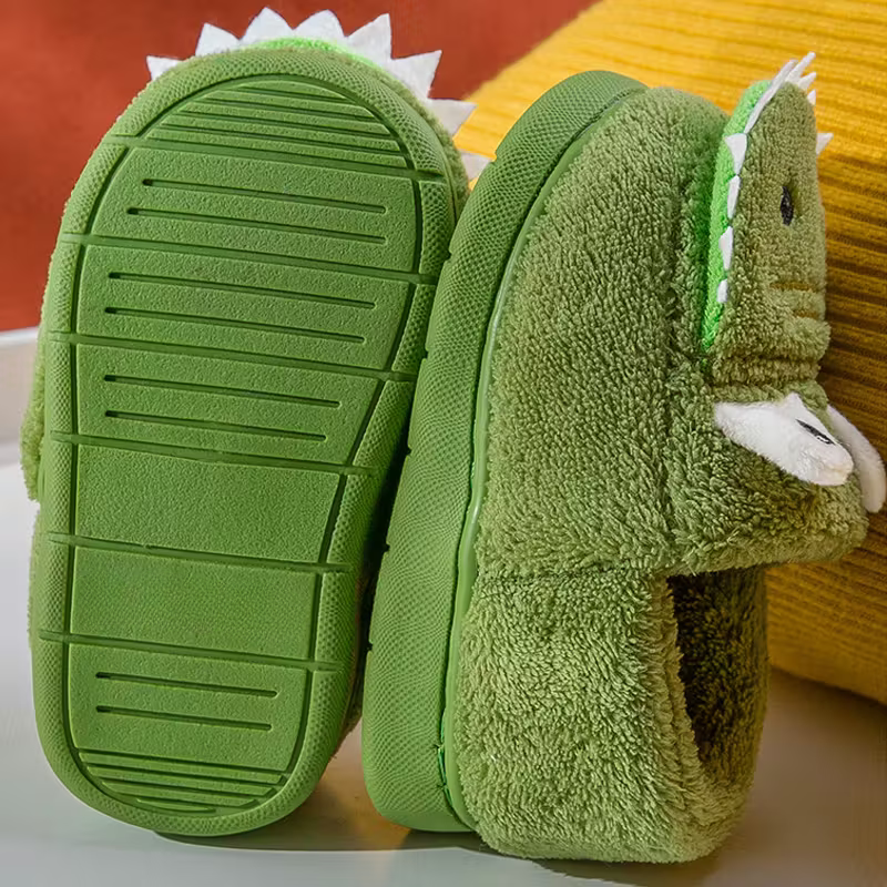 Warm Cartoon Slip On Slippers For Boys For Indoor Wear