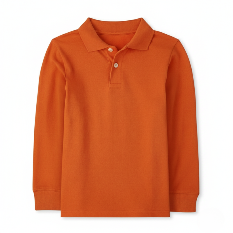 Boys Long Sleeve Pique Polo