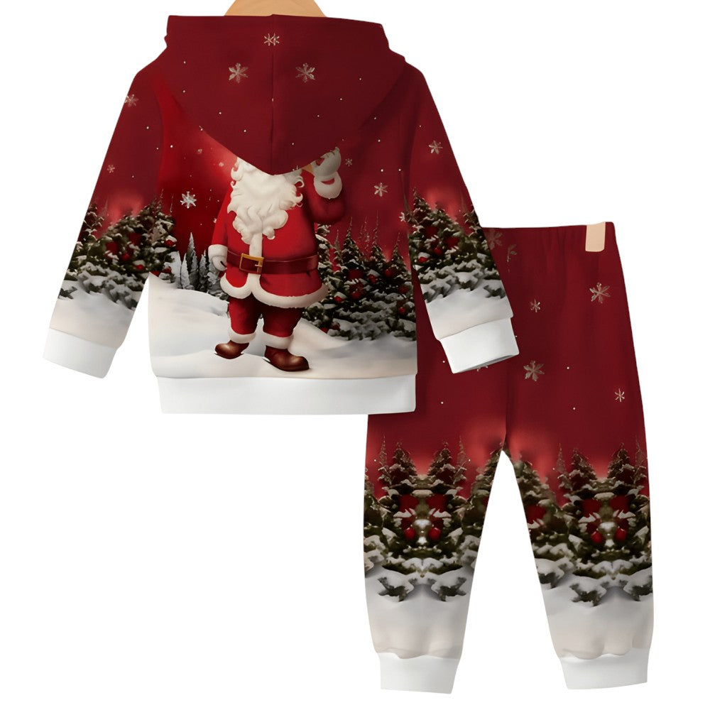 Boys Christmas Themed Hoodie And Pants Set