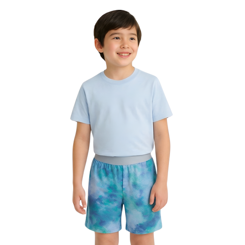 2 Piece Graphic Tee And Shorts Pajama Set