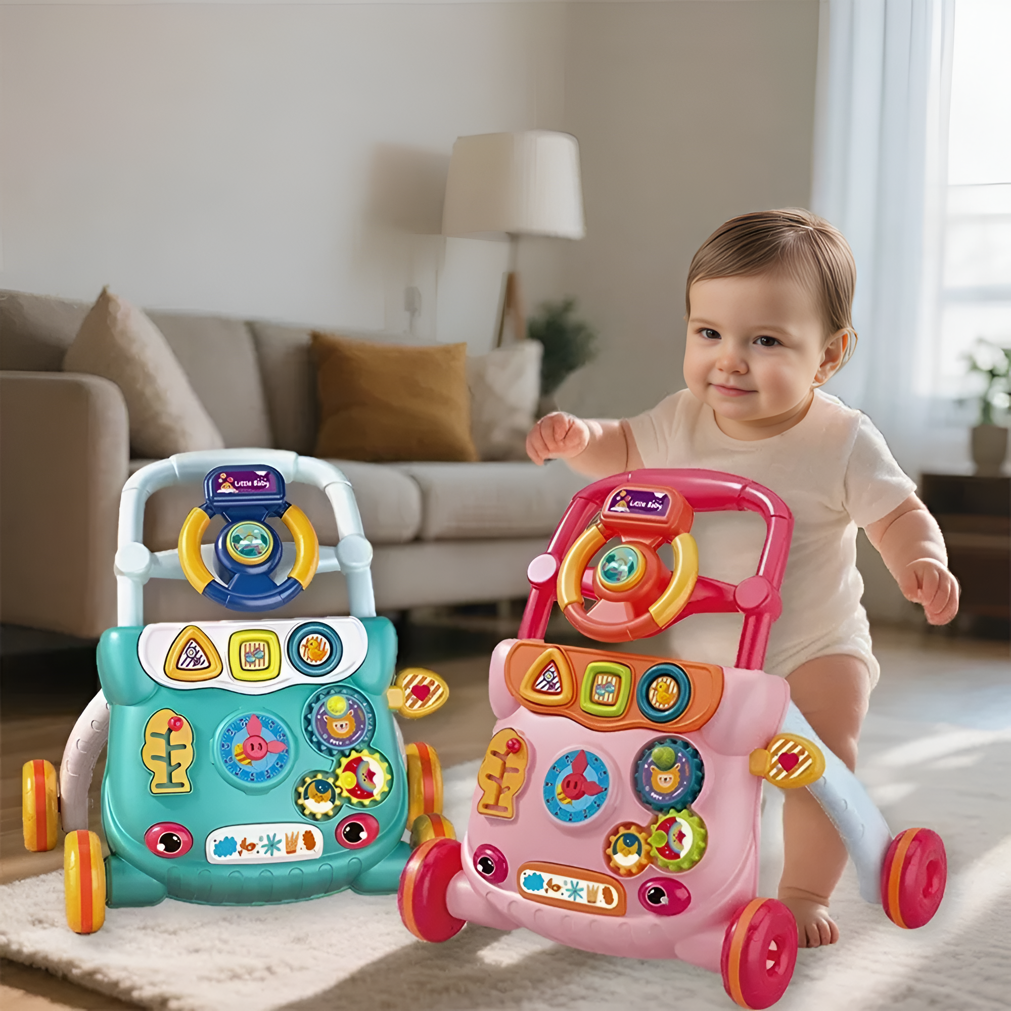Toddler Push Walker Toy With Music And Activities