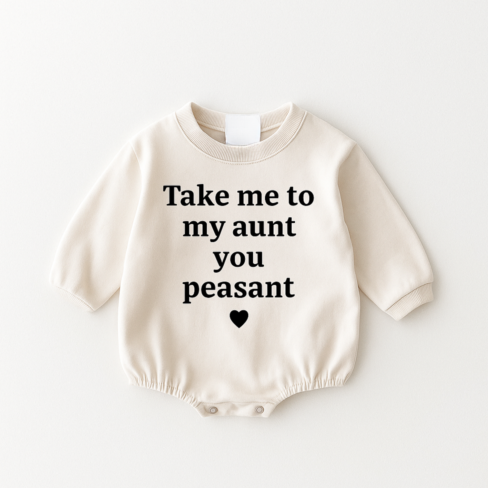 Take Me to My Aunt Baby Printed Bodysuit
