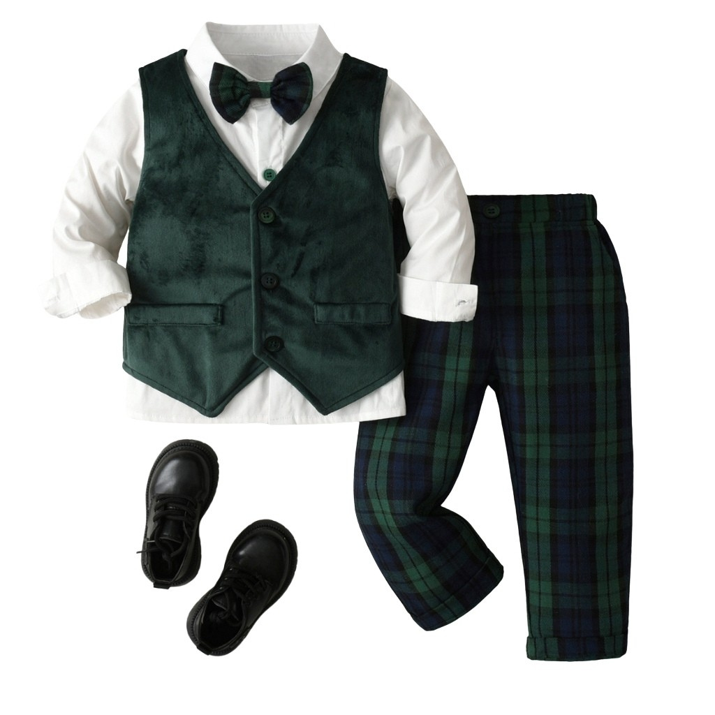 Boys 3 Pieces Formal Party Outfit Set