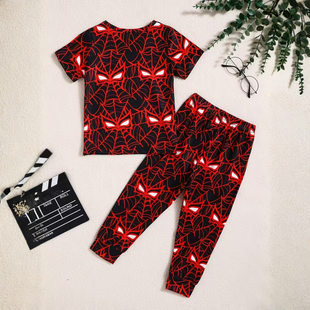 Boys Spider Web Design Pajama Set