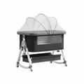 4 In 1 Baby Bassinet Bedside Sleeper With Functional Adjustable Height Crib