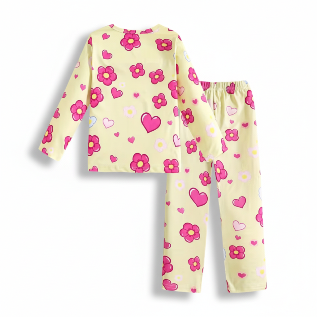 Hello Kitty Print Long Sleeve Top With Pants Set