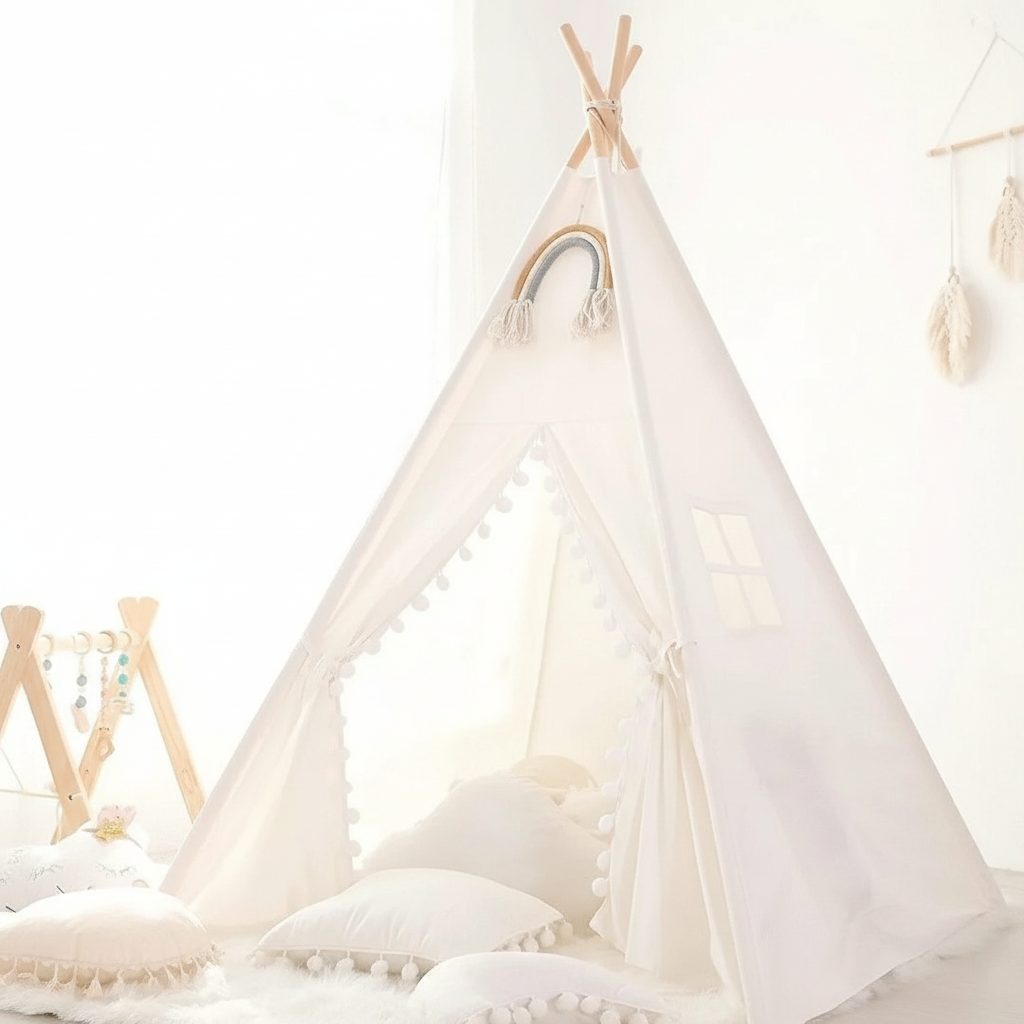 Kids Portable Canvas Teepee Play House