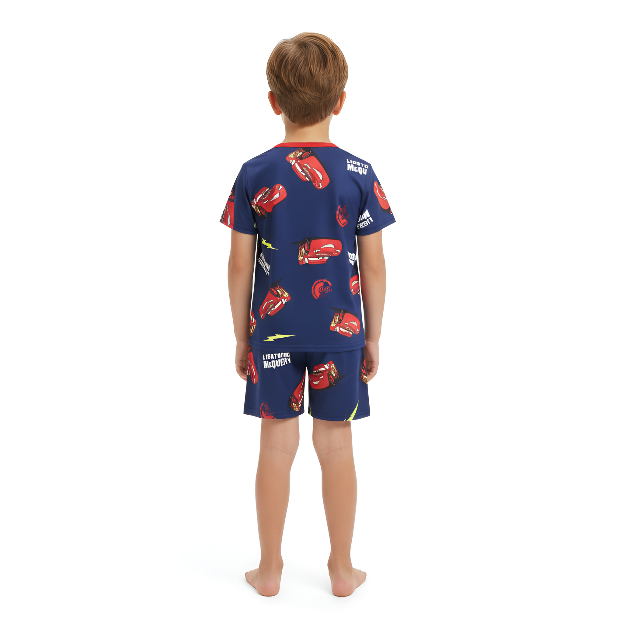 Kids Racing Car Character Printed Pajama Set
