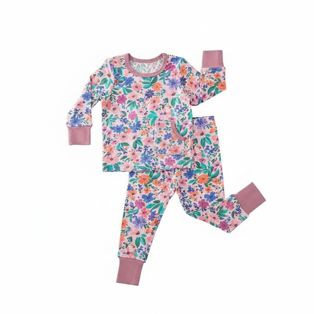 Kids Stretchy And Soft Bamboo Nighttime Pajama Set