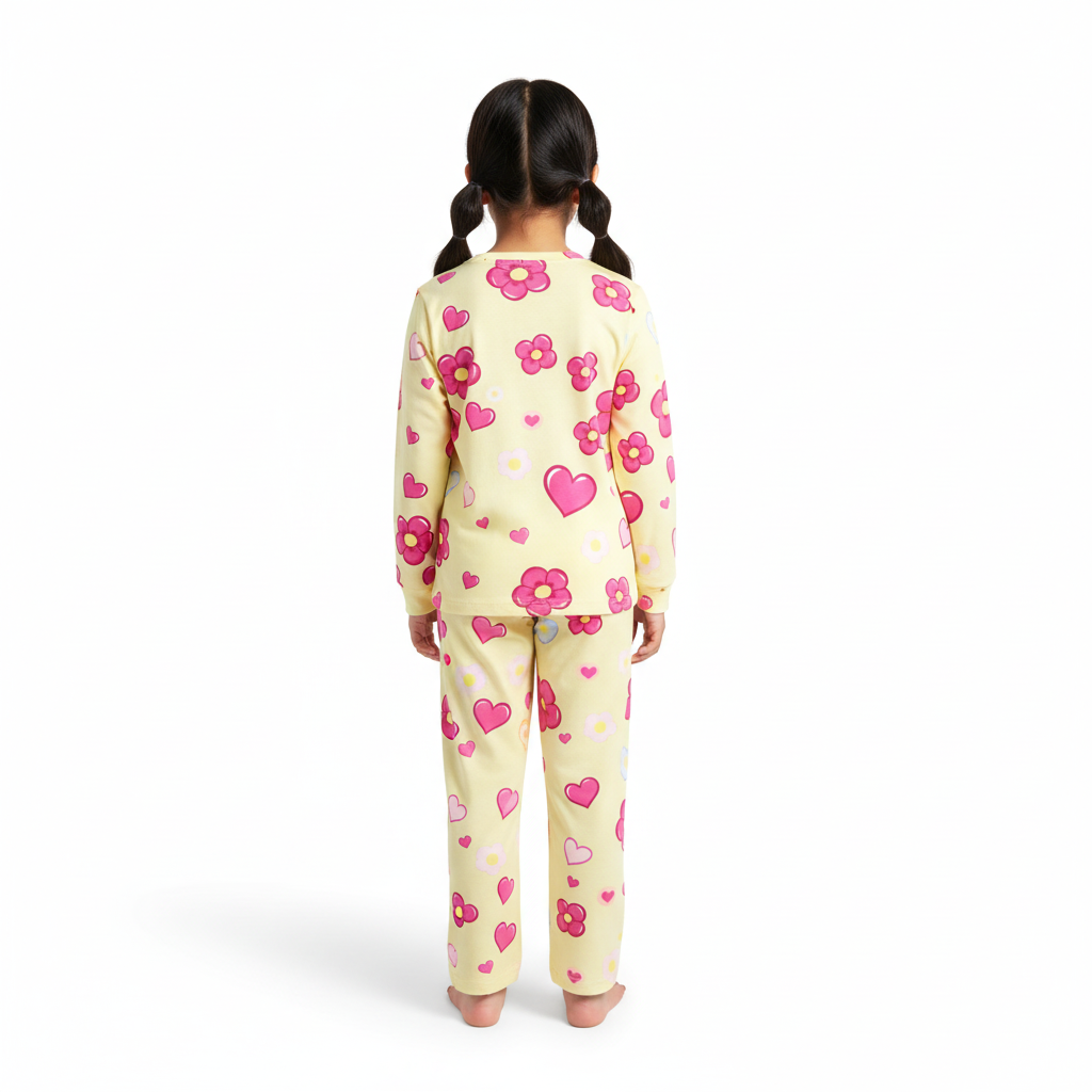 Hello Kitty Print Long Sleeve Top With Pants Set