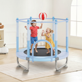 Indoor Trampoline With Enclosure Net And Hoop