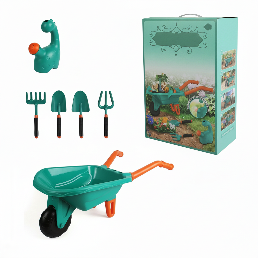 Kids Gardening Set With Wheelbarrow And Tools