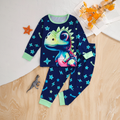 Kids Cartoon Dinosaur And Star Print Nightwear Set