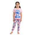 Stitch Character Short Sleeve Top And Pajama Set