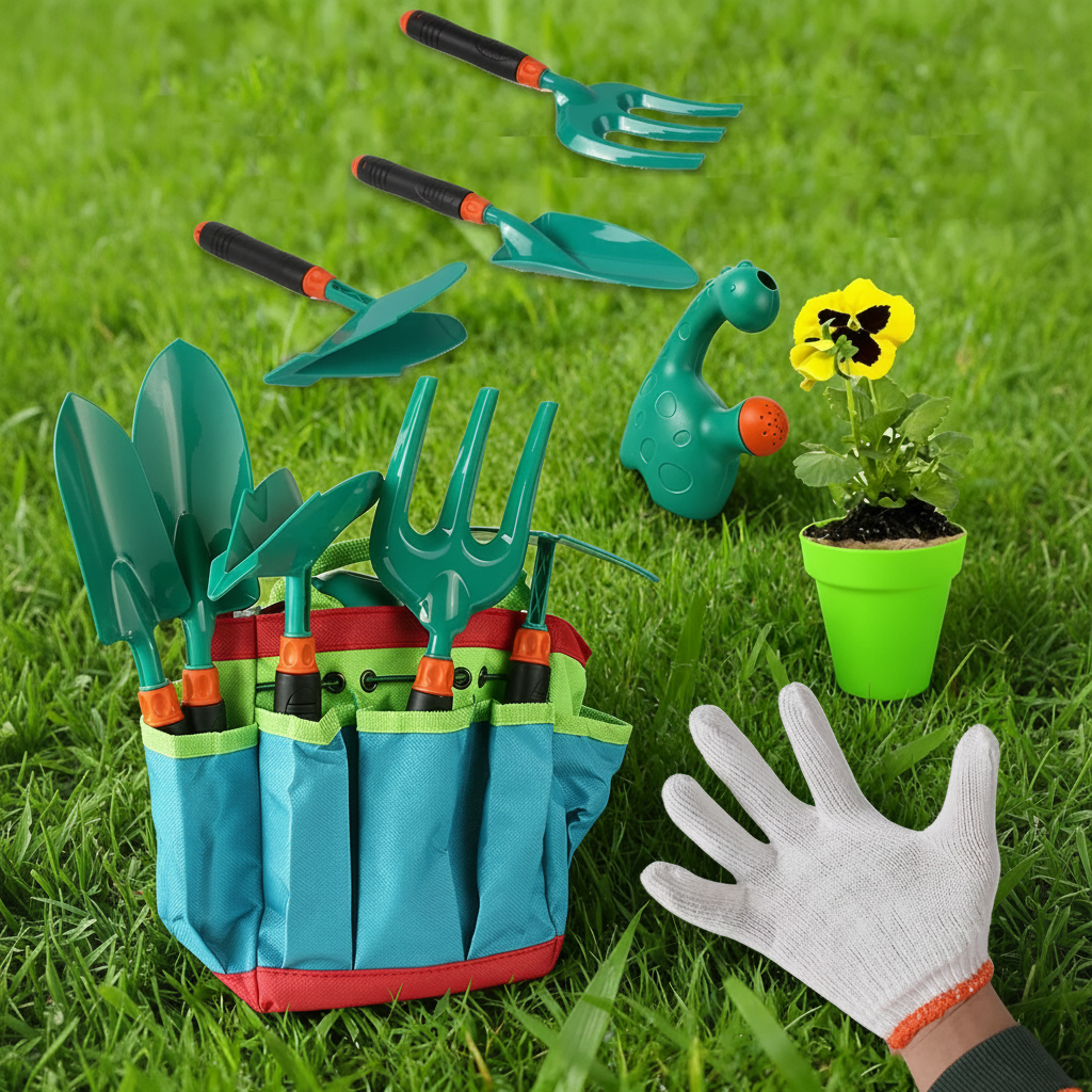 Kids Gardening Set With Wheelbarrow And Tools