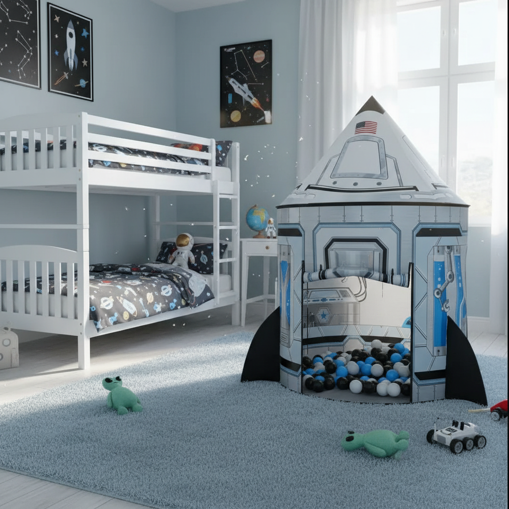 Kids Rocket Ship Space Themed Indoor Tent