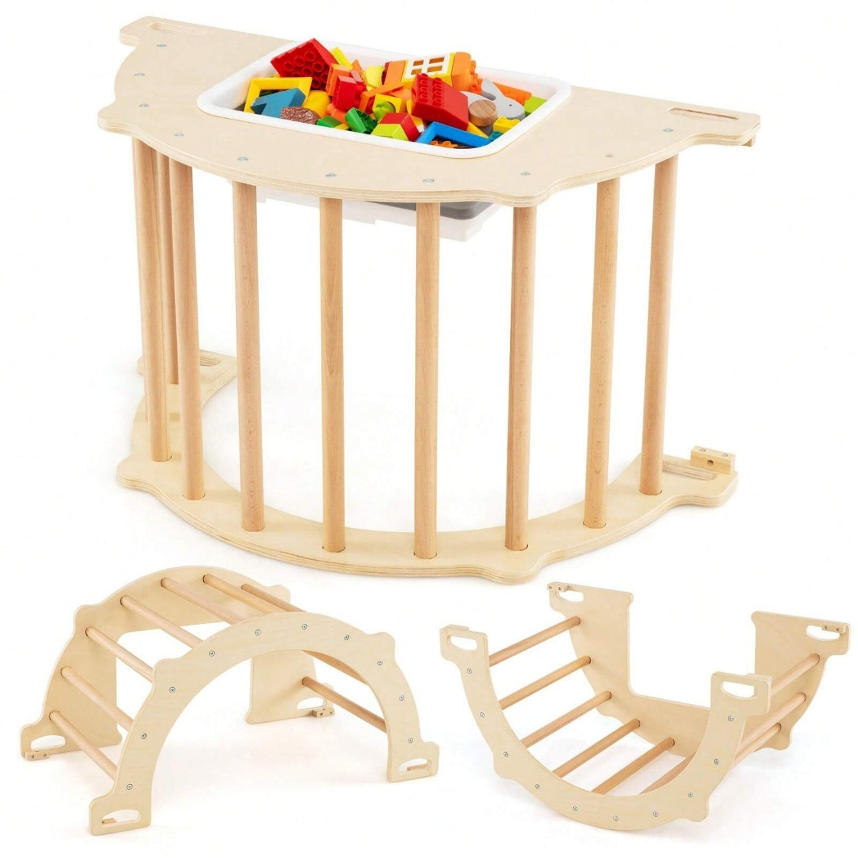Wooden Climbing Arch Table Climber Toy