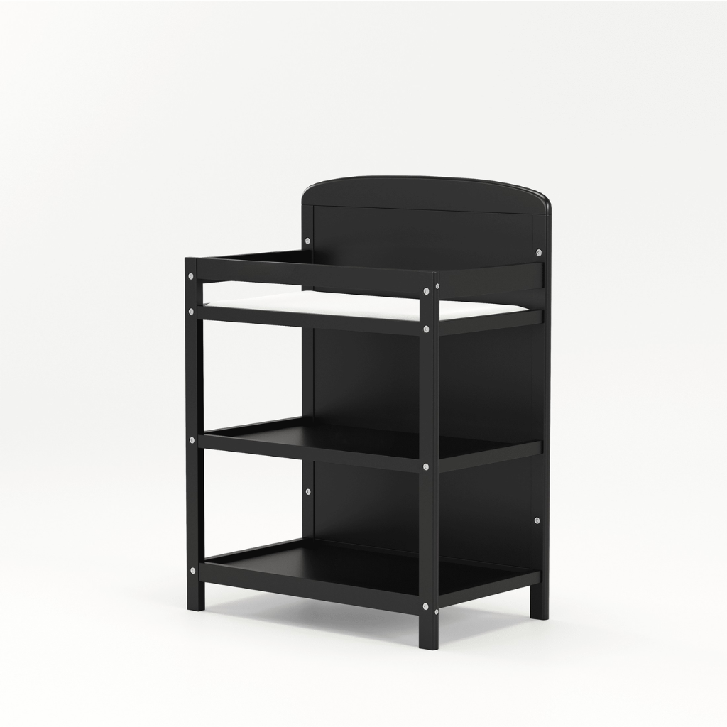 Babies 3 In 1 Convertible Crib With Changing Table Storage Shelves