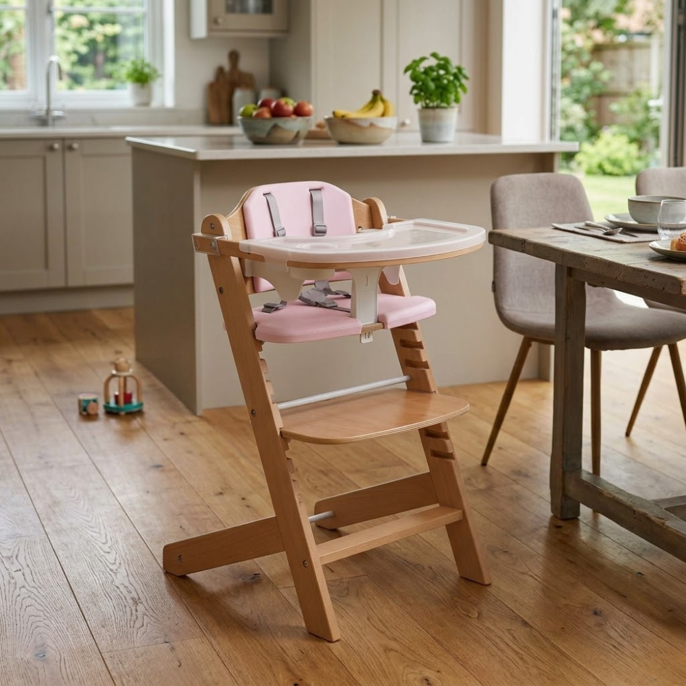 3 In 1 Convertible Baby High Chair With Adjustable Tray