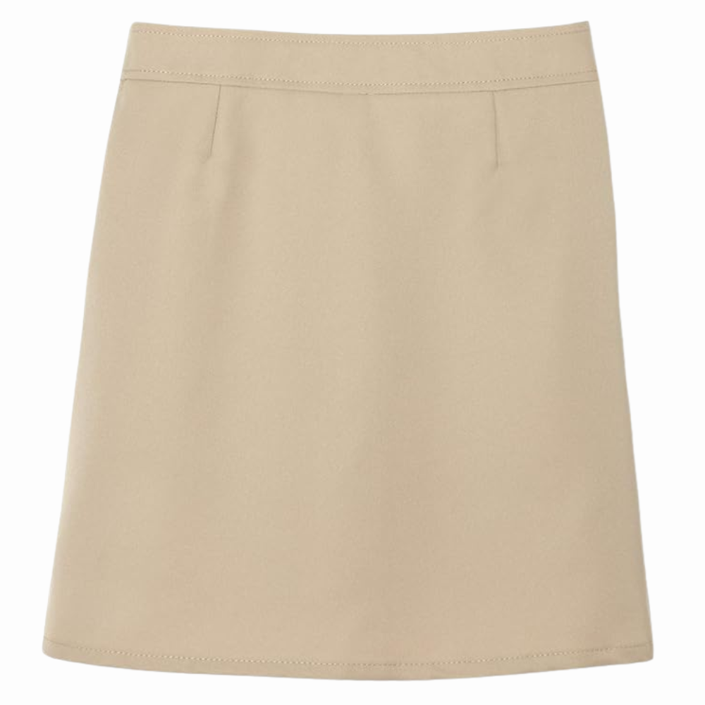 Girls Adjustable Waist Front Pleated Scooter Skirt With Built In Shorts