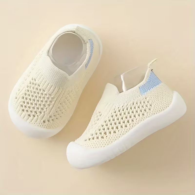 Boys And Girls Checkered Mesh Slip On Sneakers