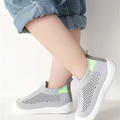 Boys And Girls Checkered Mesh Slip On Sneakers