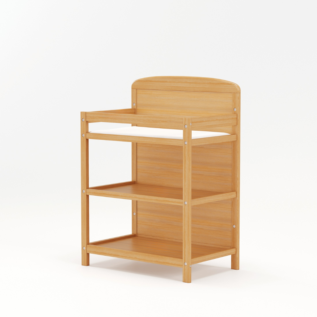Babies 3 In 1 Convertible Crib With Changing Table Storage Shelves