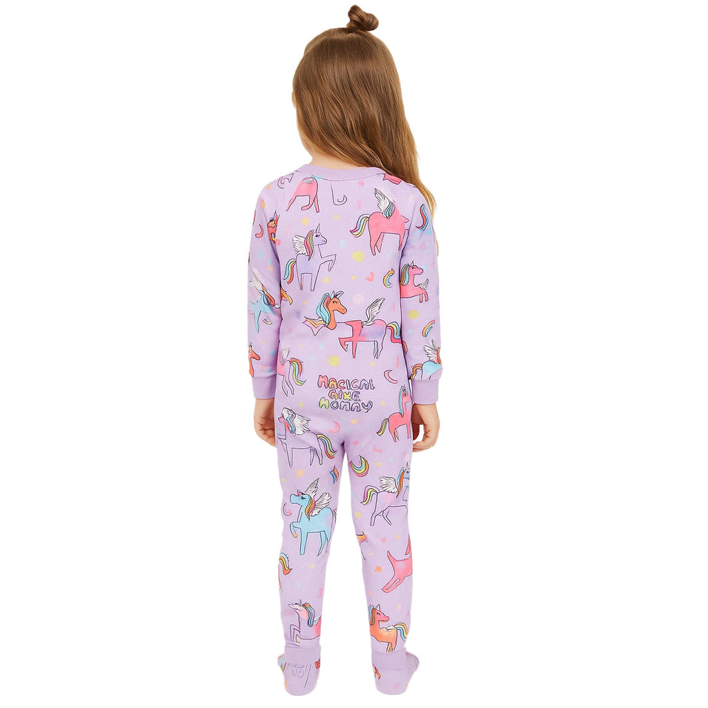 Cartoon Animal Themed Printed Pajama Set