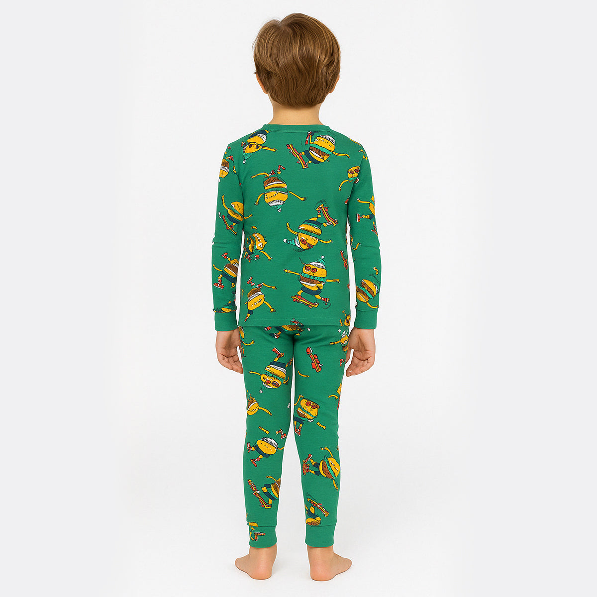 4 Piece Character And Animal Printed Pajamas Sleepwear Set